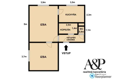 Byty na predaj 2-izbový, Senica · €126 000