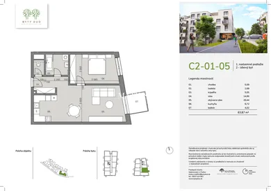 Na predaj 2-izbový byt, 59 m², Prešov, Sibírska