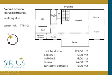 Na predaj 5-izbový dom, 215 m², Veľká Lomnica