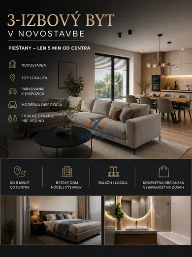 Mieszkania na sprzedaż, 3-pokojowe, Piešťany · €175 500