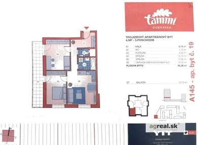 Na prenájom 3-izbový byt, 64 m², Bratislava-Dúbravka, Pri Hrubej lúke