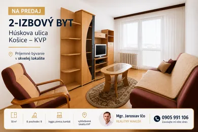 Mieszkania na sprzedaż, 2-pokojowe, Košice-Sídlisko KVP · €169 000