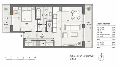 Na predaj 4-izbový byt, 90 m², Banka