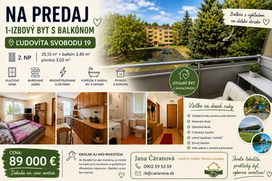 Eladó lakások, 1-szobás, Skalica · €89 000