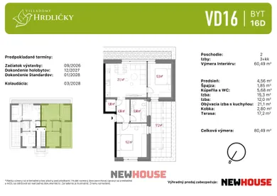 Na predaj 3-izbový byt, 60 m², Trenčín, Kasárenská
