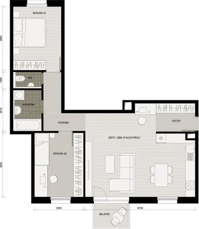 Byty na predaj 3-izbový, Košice-Západ · €282 600
