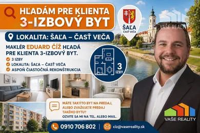 Mieszkania na wynajem, 3-pokojowe, Šaľa · €135