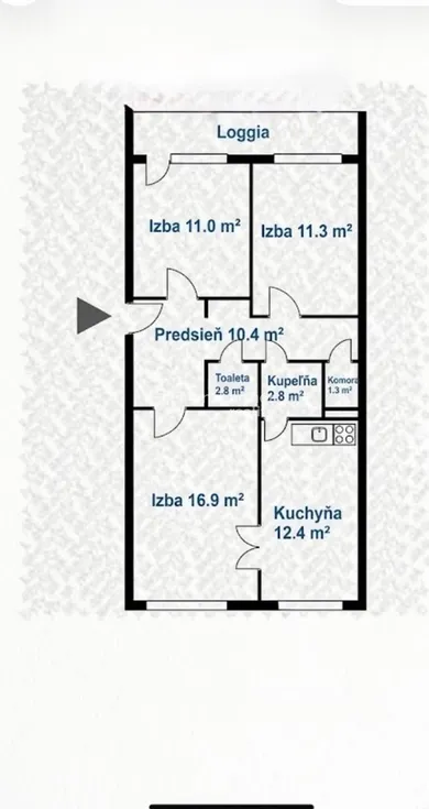 Na predaj 3-izbový byt, 71 m², Košice-Nad jazerom