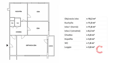 Квартири на продаж, 3-кімнатні, Košice-Dargovských hrdinov · €178 000