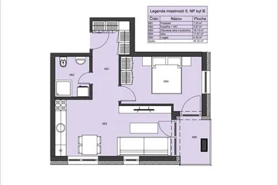 Na predaj 2-izbový byt, 45 m², Poprad, Dlhé hony