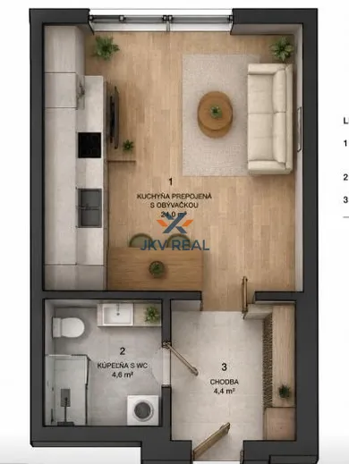 Apartments for rent, 1-room in Spišská Nová Ves · €350
