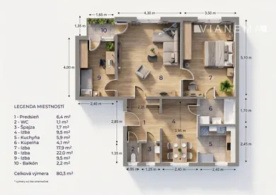 Mieszkania na sprzedaż, 4-pokojowe, Prešov · €194 900