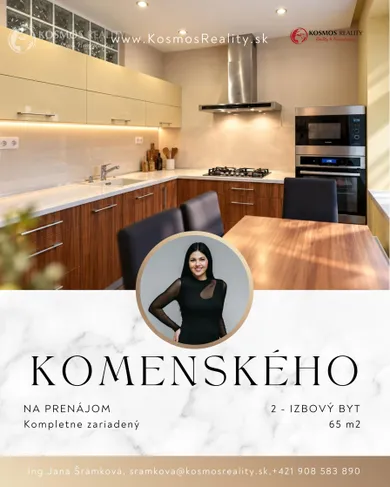 Byty na prenájom 2-izbový, Košice-Sever · €850