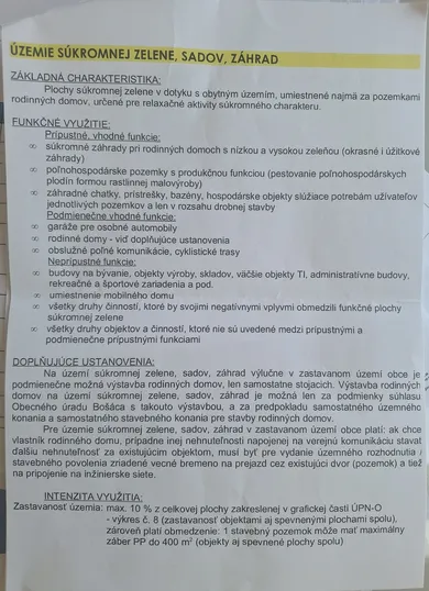 Na predaj pozemok, Bošáca