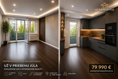 Квартиры на продажу, 2-комнатные, Handlová · €79 990
