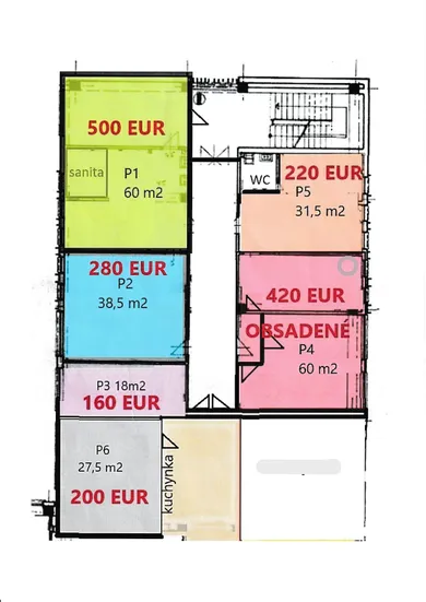 Na prenájom objekt, 32 m², Modra, Šúrska