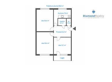 Na predaj 3-izbový byt, 66 m², Košice-Dargovských hrdinov, Postupimská