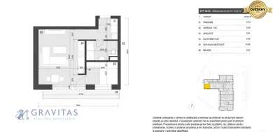 Na predaj 2-izbový byt, 36 m², Bratislava-Ružinov, Galvaniho