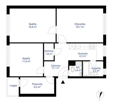 Na predaj 3-izbový byt, 70 m², Bratislava-Ružinov, Súmračná