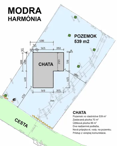Na predaj pozemok, 87 m², Modra