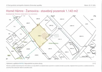 Na predaj pozemok, Horné Hámre, Nová
