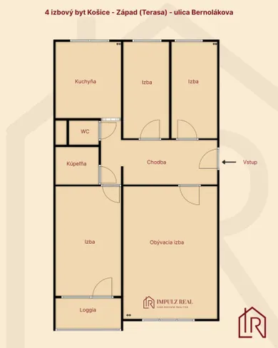 Mieszkania na sprzedaż, 4-pokojowe, Košice-Západ · €256 900