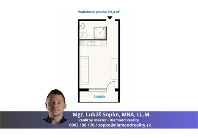 Mieszkania na sprzedaż, 1-pokojowe, Košice-Dargovských hrdinov · €116 000