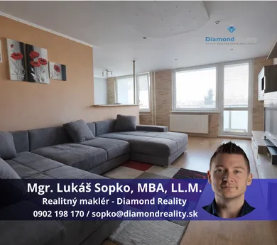 Mieszkania na sprzedaż, 3-pokojowe, Košice-Dargovských hrdinov · €219 990