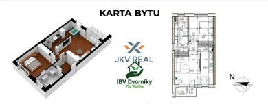 Na predaj 2-izbový byt, 54 m², Dvorníky