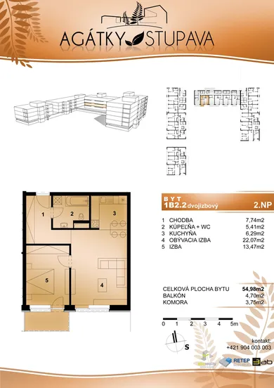 Na prenájom 2-izbový byt, 55 m², Stupava, Cementárenská