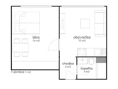 Na prenájom 2-izbový byt, 36 m², Malacky, Štúrova