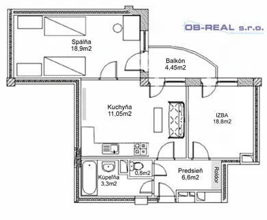 Na predaj 2-izbový byt, 59 m², Galanta, Hlavná