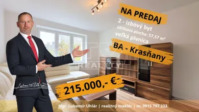 Byty na predaj 2-izbový, Bratislava-Rača · €215 000