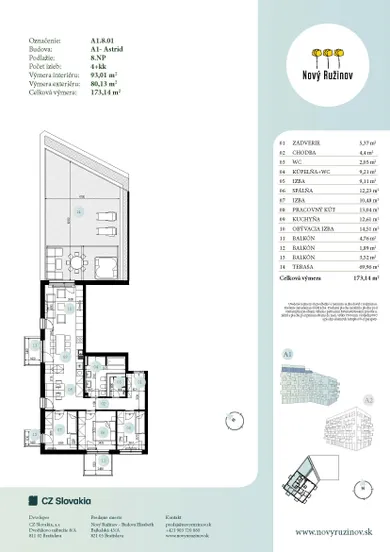 Apartments for sale, 4-room in Bratislava-Ružinov · €533,205