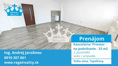 Kiadó kereskedelmi ingatlanok, Topoľčany · €292