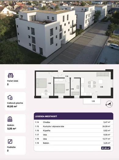 Byty na predaj 3-izbový, Stupava · €199 990