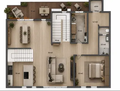 Na predaj 5-izbový byt, 234 m², Bratislava-Ružinov, Trenčianska