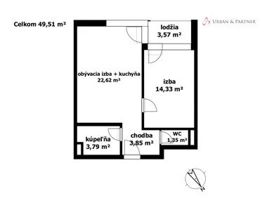Apartments for sale, 2-room in Bratislava-Ružinov · €296,000