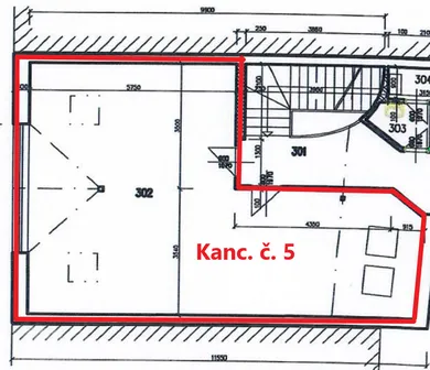 Na prenájom komerčné, 61 m², Košice-Staré Mesto, Hradbová