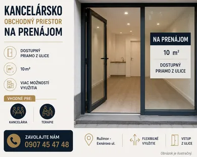 Komerčné priestory na prenájom, Bratislava-Ružinov · €300