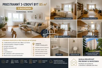 Byty na predaj 3-izbový, Nitra · €173 000