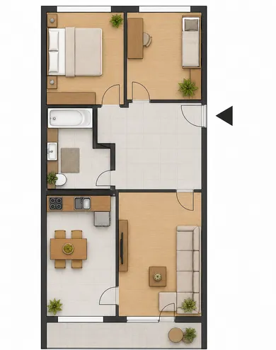 Mieszkania na sprzedaż, 3-pokojowe, Košice-Juh · €234 000