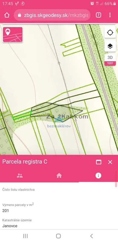 Na predaj pozemok, Janovce