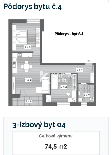 Na predaj 3-izbový byt, 75 m², Trenčín, Beckovská