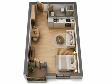Apartments for sale, 1-room in Bratislava-Rača · €198,155