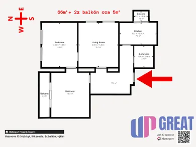 Na predaj 3-izbový byt, 71 m², Bratislava-Staré Mesto, Vazovova 13