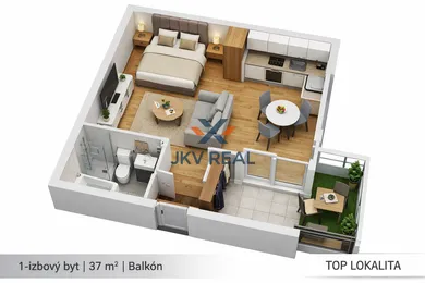 Mieszkania na sprzedaż, 1-pokojowe, Nitra · €123 000