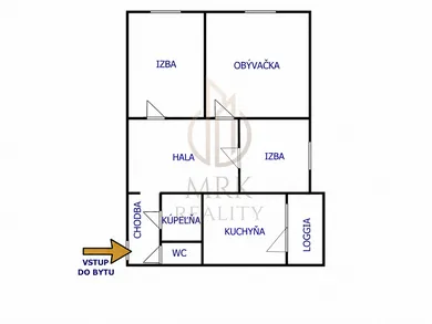 Na predaj 3-izbový byt, 68 m², Bratislava-Petržalka, Markova