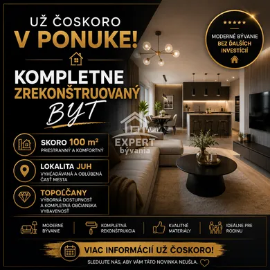 Mieszkania na sprzedaż, 4-pokojowe, Topoľčany · €189 000
