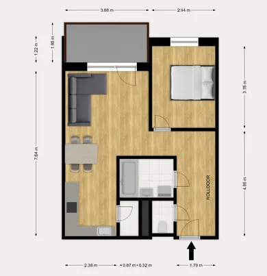 Na prenájom 2-izbový byt, 53 m², Bratislava-Rača, Rustaveliho